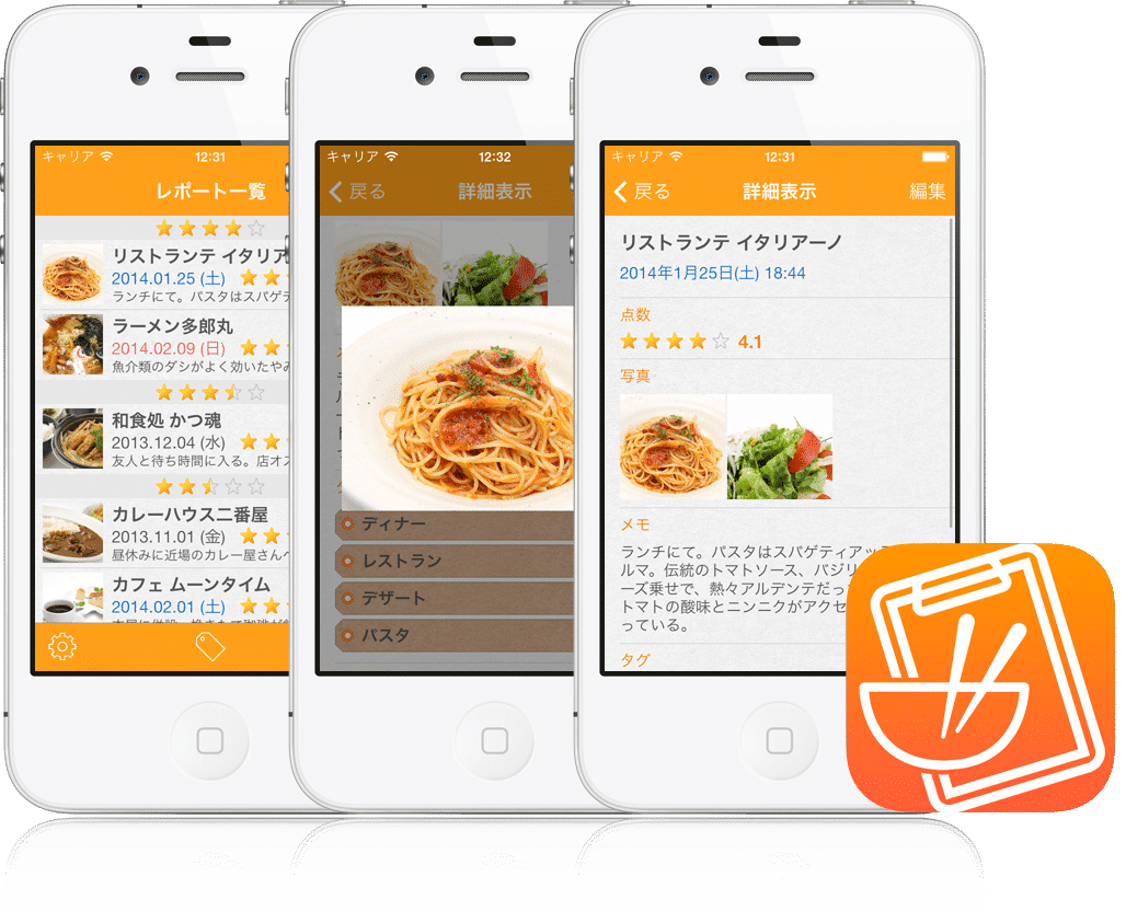 あなたによる あなたのための 評価が出来る 無料の食べ歩き管理アプリ 食べメモ Iphone 研究室