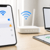 iPhoneだけWi-Fiに繋がらない時の原因を示すルーターと接続端末のイメージ
